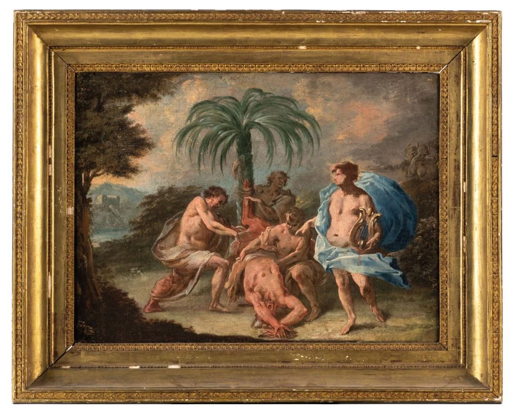 Bozzetto raffigurante Apollo e Marsia - attribuito